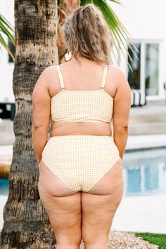 Feel just fine and sandy in this super chic swim top! We love the gingham pattern and figure flattering design! Throw on some cute sandals and accessories for your next beach or pool day. Simply pair this swim top with the matching bottoms for the perfect look! Gingham Swimwear For Sunbathing During Beach Season, Vacation Gingham Swimwear With Adjustable Straps, Gingham Swimwear With Adjustable Straps For Poolside, Poolside Gingham Swimwear With Adjustable Straps, Gingham Triangle Top Swimwear For Pool, Gingham Swimwear For Sunbathing In Spring, Spring Gingham Swimwear For Sunbathing, Gingham Swimwear For Sunbathing, Gingham Swimwear For Beach Season Sunbathing