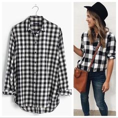 $79 Nwt Madewell Flannel Oversized Ls Boyshirt Buffalo Check Plaid Size: Sz Xs Color: True Black Brand New With Tags. An Easy Shape In Timeless Black-And-White Buffalo Checks. Slightly Oversized. Cotton. Machine Wash. Import. Item E4760. Measurements Are Pictured. *Bin986* Black Long Sleeve Shirt For Day Out, Black Cotton Flannel Shirt For Spring, Casual Black Flannel Shirt For Spring, Black Relaxed Fit Casual Flannel Shirt, Trendy Black Cotton Flannel Shirt, Black Shirt For Everyday Fall Wear, Chic Plaid Cotton Shirt, Chic Plaid Shirt For Fall, Black Everyday Shirt For Fall