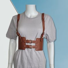 A Gorgeous Vintage Style Suspender Belt Designed For Daily Wear And Comfort. Perfect For Halloween Fashions. Sweater Belt, Vest, Party Suspenders, Casual Suspenders, Women's Waist Belt. High Quality Material Contributes To Durable Wearing. Adjustable. Available In Brown/Black/And Beige. Fashionable And Trendy Belt Creating A Beautiful Shape To The Torso And Completing Your Outfit Perfectly. Imported Shirt Dress With Corset, Suspenders Casual, Trendy Belts, Maxi Pants, Leather Jumpsuit, Red Corset, Denim Corset, Black And White Shirt, Belt Design