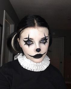 Edgy Eyeliner, Harlequin Makeup, Makijaż Sugar Skull, Sick Makeup, Goth Clown, Haunted House Makeup, Jester Makeup