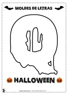 a black and white image of a helmet with the word halloween written in spanish on it