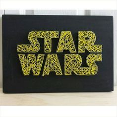 the string art star wars is on display