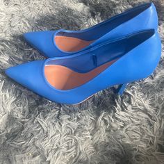 New Brand-Primark Color- Blue Size-10r Heel Height- 3 Inches Material- Pu Leather Style- Casual, Dressy, Work (Versatile & Comfy) Blue Heels For Work, Blue Pointed Toe Heels For Work, Blue High Heel Heels For Workwear, Blue High Heels For Work, Blue Shoes Heels, Primark Shoes, Casual Dressy, Blue Heels, Shoes Blue