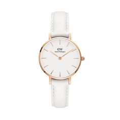 Classic Petite Bondi 28 Rose Gold (White) Dw Watch Women, Daniel Wellington Classic Petite, Daniel Wellington Petite, Slim Watches, Daniel Wellington Watch, Bracelet Rose Gold, White Watch, Classic Bracelets, Womens Watches Luxury