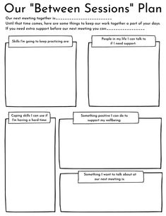 This care plan printable is completed at the end of therapeutic sessions to summarize therapy session and develop a plan of care and coping for between therapy sessions. Use in mental health or school guidance counselor setting with kids, tweens, teens, adolescents or even adult clients. Promote safety behaviors, coping skills development and enhancement of the counselor client relationship. This worksheet is part of a bundle with phrasing that can be used based on your clinical style. Safety Plan For Kids Mental Health, Safety Behaviors, Child Therapy Activities, Social Work Activities, School Guidance Counselor, Coping Skills Activities, Guidance Counselor, Mental Health Activities