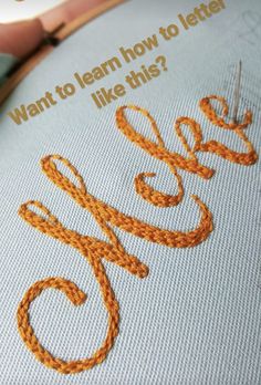 a close up of a cross stitch on a piece of cloth with the words, what to learn how to let go like this?