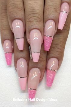 ♡ @prncessaox #nails Long Nails Design, Ballerina Nail Art, Ballerina Nails Designs, Ballerina Nail, Long Nail Designs, Nail Envy, Diy Nail Designs