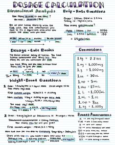 an exercise sheet with instructions on how to use the dosage calculator