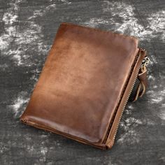 Cowhide Retro Double Zipper Men Wallet - Trendha Short Male, Men's Wallets, Leather Short, New Retro, Coin Purse Wallet, Short Wallet, Wallet Organization, Money Bag, Mini Wallet