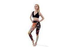 Are you searching for creative, high quality activewear for your individual workout? Then this comfy, soft and stretchy leggings is the right choice. The leggings can for example be used for yoga, pilates, fitness, dance or simply for going jogging. With the high, wide waistband and the tight design it fits like a second skin in any sporting activity. The stretch material offers great freedom of movement for your chosen training. Through the shaping design and the modern Japanese patchwork pattern you will become a beautiful eye catcher. * 82% polyester, 18% spandex * Four-way stretch fabric that stretches and recovers on the cross and lengthwise grains * Comfortable high waistband * Overlock and coverstitch seams * 1″ wide elastic waistband for extra comfort Please note that contact with Women Active Wear, Dancer Shirt, Fitness Dance, Japanese Patchwork, Polka Dot Leggings, Black Workout Leggings, Babe Shirt, Pilates Fitness, Animal Print Leggings