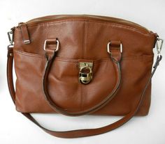 CALVIN KLEIN CK  Brown  PEBBLE LEATHER  TOTE Shoulder Bag Handbag  In excellent condition Michael Kors Hamilton, Curvy Fashion, Pebbled Leather, Leather Tote, Bags Handbags, Calvin Klein, Top Handle Bag, Shoe Accessories, Michael Kors