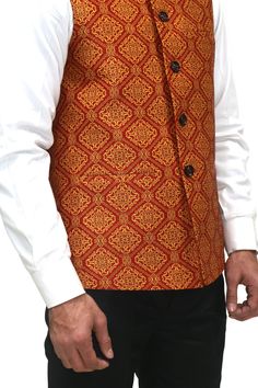 Nehru Collar waist coat/vest with five button closure at frontl. Luxurious Waist Coat/Vest is great for formal and occasional wear, . This garment comes with a slim fit and body wrapping shape , So kindly make sure to provide your proper measurement ,  You can get in multiple colours for the same, Perfect for any occasion be it formal, Party, New Year Christmas etc. Traditional Fitted Vest For Fall, Traditional Fitted Fall Vest, Fitted Blazer For Formal Festivals, Fitted Formal Blazer For Festivals, Traditional Fall Blazer For Formal Occasions, Traditional Fall Formal Blazer, Festive Formal Nehru Jacket With Button Closure, Festive Nehru Jacket With Button Closure, Formal Fitted Nehru Jacket For Transitional Season