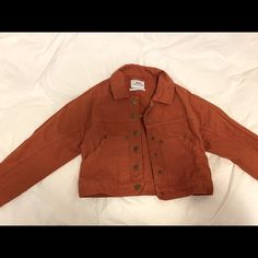 Soooo Cute And Brand New! Too Small For Me :( Urban Outfitters Jacket, Jean Jackets, Burnt Orange, Color Orange, Jean Coat, Jean Jacket, Urban Outfitters, Jackets & Coats, Jackets For Women