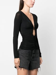 Find ISABEL MARANT ÉTOILE V-neck Long-sleeve Top on Editorialist. black stretch-design plunging V-neck long sleeves Elegant Black V-neck Long Sleeve Top, Elegant Black Long Sleeve V-neck Top, Elastane V-neck Top For Parties, Black Stretch V-neck Long Sleeve Top, Black V-neck Stretch Long Sleeve Top, Elegant Long Sleeve Stretch V-neck Top, Fitted V-neck Long Sleeve Top For Night Out, Chic Fitted Long Sleeve V-neck Top, Black Fitted Long Sleeve V-neck Top