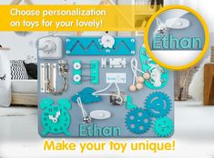 an advertisement for ethan's personalized products