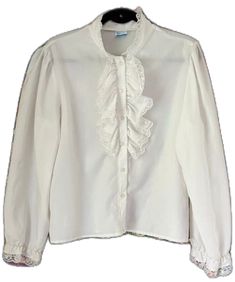 Pirate Blouse, Womens Blouses, White Blouse, Vintage 70s, Button Downs, Blouses For Women, Blouses, White