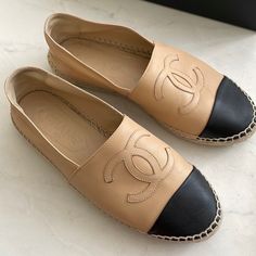 Worn About 3 Times. Good Condition. Dust Bags And Original Box Included. Shoes Chanel, Chanel Espadrille, My Size, Shoe Closet, Aesthetic Grunge, Chanel Shoes, Espadrille Shoes, Shoe Lover, Coco Chanel