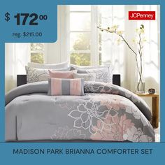 the madison park bedding comforter set is $ 72 00 reg $ 75 00