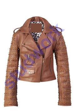 Women's Biker's Golden Studs Shoulder Epaulets Premium Leather Handmade Brando Punk Jacket Studded Jacket made with 100 % Genuine Top Quality Cowhide Leather Steampunk Jacket High-Quality Studs. Each securely added by hand Cropped, Vintage - Inspired / Moto / Fit 0.9 to 1.0 MM Cowhide Leather used Soft Real Leather All sizes Available Make sure to Look at the size chart below before selecting your size. We can offer you customized size/ customized design and Color Changes If you want we can writ Punk Jacket, Steampunk Jacket, Studded Jacket, Animal Coloring, Lady Biker, Cowhide Leather, Leather Handmade, Real Leather, Beautiful Dresses