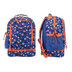 Bring convenience to your kid's school time with the 2-in-1 17-Inch Backpack and Insulated Lunch Bag from Bentgo. This backpack features a fun print and comes with spacious compartments to help keep their tablet, notebooks and textbooks contained, along with built-in pockets for organizing and storing smaller items. It's designed with a built-in, insulated lunch bag at the bottom and boasts a lightweight, water-resistant design. Plus, this water-resistant backpack has padded back and straps for Sporty Back To School Gym Bag, Back To School Gym Backpack, Sporty Backpack For Sports And End Of School Year, Back To School Gym Bag, Sporty Backpack For Travel And End Of School Year, Multicolor Sports Backpack, Multicolor Sports Backpack For Back To School, Bentgo Kids, Water Resistant Backpack