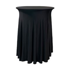 30 inch Highboy Cocktail Round Wavy Draping Stretch Spandex Table Cover Black - Bridal Tablecloth Spandex Table Covers, Black Tablecloth, Top Cocktails, Round Table Covers, Tablecloth Sizes, Free Fabric Swatches, Perfect Cocktails, Round Top, Cover Black