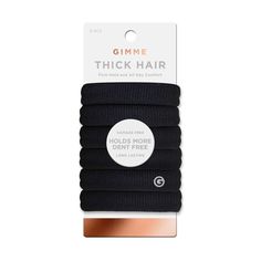 Gimme Beauty Thick Hair Bands - Black - 6ct Infinity Hair, Black Hair Band, Function Of Beauty, Olive And June, Tension Headache, Unique Hair, Beauty Consultant, 2022 Trends, Hair Stuff