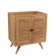 842636103096_09308752_-865494348.jpg Light Wood Vanity, Teak Bathroom Vanity, 30 Inch Vanity, Teak Bathroom, 30 Vanity, Bathroom Vanities Without Tops, Floor And Decor, Yellow Wood, Matte Black Hardware