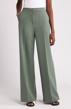 Work Wardrobe, Leg Pants, Woven Fabric, Wide Leg Pants, Full Length, The Day, Fashion Inspo, Wide Leg, Nordstrom