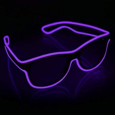 neon glasses are glowing in the dark, and it looks like they're going to be