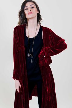 Velvet Wrap Coat - Luxurious Vintage Inspired Wrap Jacket - Bella Coat in Velvet, USA – Heart's Desire Clothing Artistic Outfits, Velvet Clothes, Velvet Coat, Style Coat, Wrap Coat, Velvet Fashion, Magic Art, Silk Velvet, Upcycle Clothes