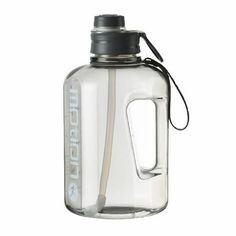 a water bottle with a carafe attached to the side and a handle on top