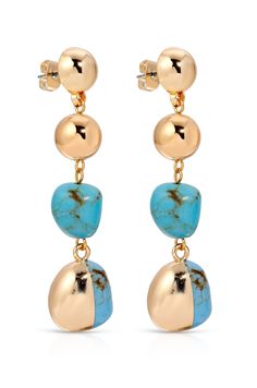 18kt gold plated Brass Freshwater pearl or turquoise 2.3 inches Elegant Turquoise Jewelry, Tarnish Resistant, Elegant Turquoise Gold-plated Earrings, Turquoise Gold Plated Dangle Jewelry, Turquoise Gold Plated Jewelry With Matching Earrings, Turquoise Gold Plated Drop Earrings, Necklace Extender, Back Necklace, Jewelry Candles, Glasses Chain