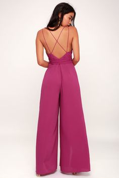 Trendy Jumpsuits and Rompers for Women - Lulus Summer Evening Fitted Jumpsuits And Rompers, Backless Jumpsuits And Rompers For Spring Formal, Backless Formal Jumpsuits And Rompers For Spring, Backless Formal Jumpsuit For Spring, Formal Backless Jumpsuit For Spring, Elegant Stretch Jumpsuits And Rompers For Spring, Elegant Stretch Jumpsuit For Spring, Elegant Sleeveless Purple Jumpsuits And Rompers, Elegant Tie Back Jumpsuits And Rompers For Vacation