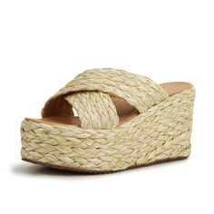 Beach Please Espadrille Wedge - J. Madison & Co. Ladies Slides, Rope Sandals, Popular Boots, Women Platform Sandals, Platform Flip Flops, High Heel Slippers, High Wedges, Womens Summer Shoes, Platform Espadrilles