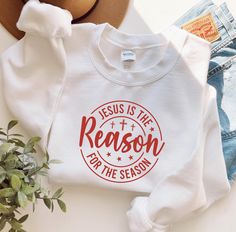 Celebrate the true meaning of Christmas with our "Jesus Is The Reason For The Season" sweatshirt. This cozy Christmas crewneck is perfect for faith-filled gatherings, church services, or festive outings. Embrace the spirit of the season in style with this meaningful Christian shirt--ideal for spreading joy and love! Welcome to OVERRJOY! * Q U I C K * F A C T S * ✺ 100% preshrunk cotton ✺ Wash and dry normally (on cool for best results) * S I Z I N G * ✺ Sizing is relaxed fit - Comfort Colors. ✺ Jesus The Reason For The Season, Reason For The Season, Christian Christmas Shirt Ideas, Jesus Is The Reason For The Season, Jesus Christmas Shirt, Christmas Christian, Christmas Crewneck, True Meaning Of Christmas, Christmas Jesus