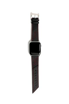 Details / Features Width: 20mm Black/ Red Contrast Stitching Louvers Alcantara / Calf leather Modern Red Watch With Leather Strap, Modern Red Watch With Bracelet Strap, Modern Red Watches With Bracelet Strap, Timeless Red Leather Watch, Business Leather Apple Watch Band In Black, Business Black Leather Apple Watch Band, Modern Red Watch Accessories For Formal Occasions, Red Leather Business Watch, Luxury Black Apple Watch Band For Business