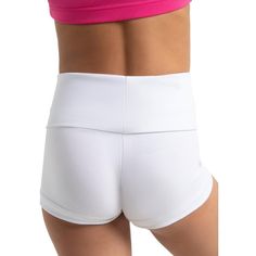 Revitalize your core collection with the Team Basic Fold-Over Boyshort! Made of a nylon and spandex blend that is both soft and resilient, these versatile shorts feature a thick waistband that can be worn as is or folded over depending on your style. Perfect to flow from class to activewear. Available in both adult and child sizes. Active Wear, Target, Drive, Spandex, White