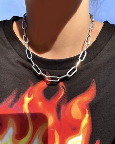 Stainless steel Will not tarnish, rust or turn your skin green Adjustable from 16”-18” Lobster clasp closure Perfect for layering Features our signature lil alien necklace tag 👽 Starry Jewelry, Swag Fits, Dream Accessories, Chains Aesthetic, Alien Necklace, Paper Clip Necklace, Streetwear Jewelry, Egirl Fashion, Word Necklace