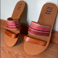 Soft Comfortable Slip Ons, New Without Tags Pink Open Toe Flip Flops For Vacation, Pink Open Toe Flip Flops For Beach, Pink Summer Sandals For Vacation, Pink Slip-on Flip Flops For Beach, Adjustable Pink Flip Flops For Beach, Pink Slip-on Flip Flops For Vacation, Pink Slip-on Flip Flops For Beach Season, Pink Slip-on Summer Sandals, Pink Slip-on Sandals For Summer