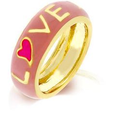 Love is Pink Ring is perfect for those who need to settle their craving for enamel rings and want to spice up their collection. 18k plated gold is achieved using an electroplating process that coats the item with heavy layers of 18k Yellow Gold and color-treated to display a perfect 14k Hamilton gold color. Celtic Claddagh Ring, Enamel Rings, Sterling Silver Heart Earrings, Ribbon Jewelry, Silver Heart Earrings, Heart Shaped Jewelry, Pink Enamel, Enamel Ring, Rings Cool