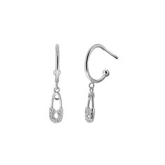 These Cubic Zirconia Safety Pin Hoop Earrings in Sterling Silver are a contemporary and eye-catching jewelry piece that combines the beauty of cubic zirconia stones with the timeless appeal of sterling silver. They offer a unique and edgy twist on traditional hoop earrings, making them a popular choice for those looking to make a fashion statement. Cleaning and Care Cleaning: Soak briefly in jewellery cleaner or a mild solution of soap and warm water, then rinse and gently polish with a soft clo Jewellery Cleaner, Bridesmaid Gifts Earrings, Pin Earrings, Safety Pin Earrings, Earrings Making, Travel Jewelry Case, Jewellery Set, Travel Jewelry, Jewelry Cleaner