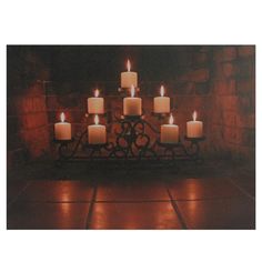 PRICES MAY VARY. Flickering Candles in a Fireplace Pre-lit with 8 LED amber lights Timer feature Candles In Fireplace, Colored Led Lights, Iron Candle Holder, Wall Art Lighting, Amber Lights, Flickering Candles, Iron Candle, Glass Lantern, Candle Flames