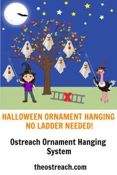 halloween ornament hanging no ladder needed by theostreach com - trick