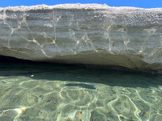 the water is crystal clear and blue