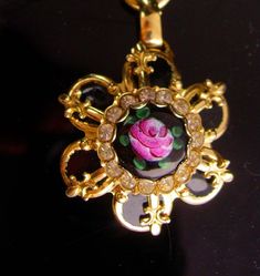 A perfect colorful necklace that is so unique and unusual that is is very pretty and feminine. Tiny Fleur de lis adorn each pendant and sparkling rhinestones set off the black and pink enamel. See all photos for dimensions. 5-2-19 Celtic Crown, Colorful Necklace, Medieval Jewelry, Gold Cufflinks, Vintage Cufflinks, Cufflink Set, Spring Hill, Pink Enamel, Colourful Necklace