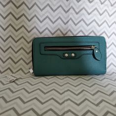 Teal Zipper Wallet Trendy Blue Wallet With Zipper Closure, Trendy Blue Wallets With Zipper Closure, Trendy Blue Wallet With Zipper Pouch, Dress Barn, Zipper Wallet, Wallets, Women's Dress, Color Blue, Bag Lady