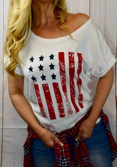 4th of July Womens Shirt. American Flag Top. Memorial Day Shirt. Graphic Tshirt. Country Music. USA shirt. All photos and designs are by Tanya Visconti of Rain Dancer Clothing Copyright 2015 All rights reserved The dolman rolled sleeve top has quickly become a favorite! Simple. Classy. Versatile. American. Pair it with your favorite boyfriend jeans, maxi shirt, or yoga pants. Throw it on over your bathing suit with flip flops and shorts for a 4th of July party. This top is PERFECT for throwing o Dancers Outfit, Maxi Shirts, Usa Shirt, American Flag Shirt, Womens Shirt, July Party, Shirt Ideas, Racerback Tank Top, Memorial Day