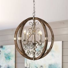 This wood chandelier with four E12 lights provides plenty of room-filling illumination and chic rustic charm to boot. Suspend your new chandelier in your farmhouse dining room or your grand foyer for a heaping dose of country charm. This chandelier has clear crystals that gracefully refract light from the four candelabra bulbs for enchanting beauty. This globe chandelier can lend itself to many surroundings. Parrot Uncle 4-Light Brown Farmhouse Crystal WoodChandelier | BB8816-4110V Chandelier For Small Foyer Entryway, Entry Chandelier Entryway The Home Depot, Wood Antique Chandelier, Entry Way Chandelier Small, Chandeliers For Dining Room Farmhouse, Cottage Chandeliers Rustic, Dinning Room Lights Farmhouse, Entry Chandelier Foyers The Home Depot, Entry Chandelier The Home Depot