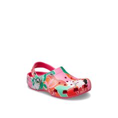 Crocs-Classic Woodcut Floral Clog - Kids' Amp up their summer style with the Crocs Classic Woodcut Floral clog. Woodcut floral graphics give a fascinating look to the vegan clog, featuring Croslite foam construction offering lightweight comfort. Also, its Iconic Crocs comfort provide 360-degree comfort. This clog can personalized with Jibbitz charms. Not sure which size to order? Click here to check out our Kids’ Measuring Guide! For more helpful tips and sizing FAQs, click here . . Vegan Clogs, Floral Graphics, Helpful Tips, Our Kids, 360 Degree, Summer Style, Clogs, Floral Print, Summer Fashion