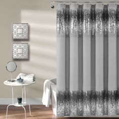 Gray_Black Teenager Bathroom, Glam Bathroom, Dark Curtains, Lush Decor, White Shower Curtain, Luxury Bedroom Master, Black Curtains, Lemon Cookies, Lined Curtains